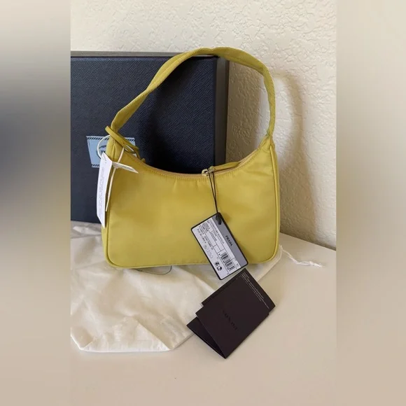 Prada Mustard Yellow Shoulder Bag - Picture 4 of 5